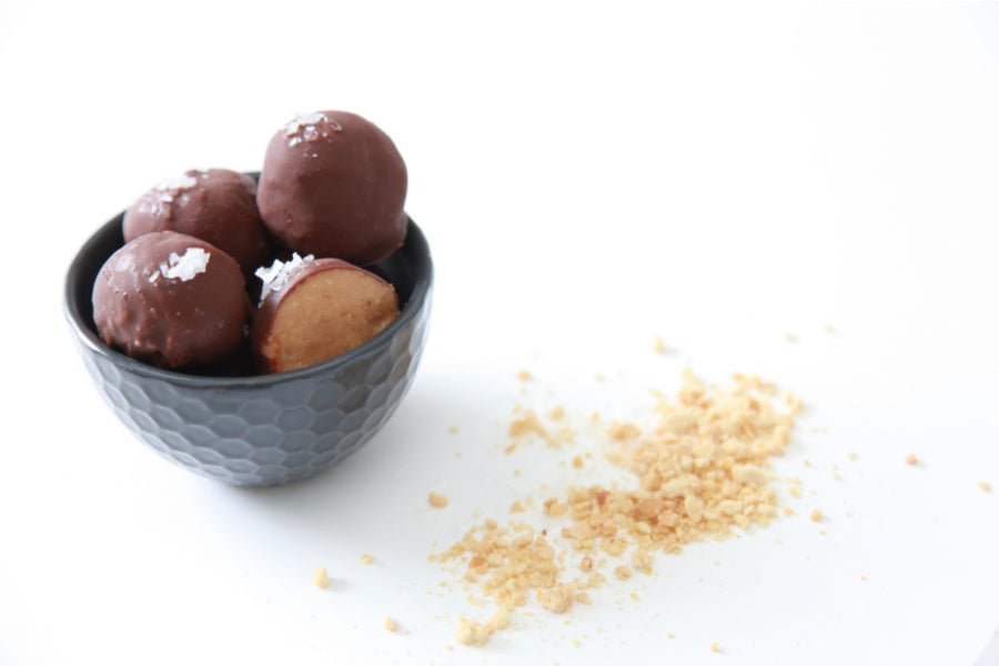 Salted Chocolate Peanut Butter Balls
